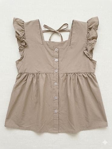 Qadınlar üçün qolsuz, bej rəngli bluz. - Model: kvadrat biçimli yaxa lalafo.az -da Qadınlar üçün qolsuz, bej rəngli bluz. - Model: kvadrat biçimli yaxa