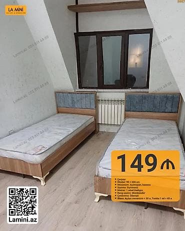 Çarpayı – 90x200 sm - Mexanizm: açılmayan, bazasız - Sıyırma lalafo.az -da Çarpayı – 90x200 sm - Mexanizm: açılmayan, bazasız - Sıyırma