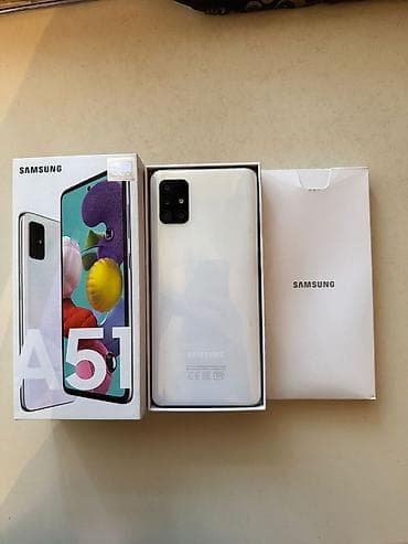 Samsung Galaxy A51, 64 GB, rəng - Ağ, İki sim kartlı lalafo.az -da Samsung Galaxy A51, 64 GB, rəng - Ağ, İki sim kartlı