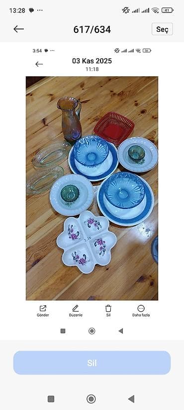 Mətbəx qab-qacaq dəsti – qarışıq kolleksiya - 2 ədəd böyük mavi şüşə lalafo.az -da Mətbəx qab-qacaq dəsti – qarışıq kolleksiya - 2 ədəd böyük mavi şüşə