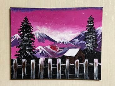 Akril tablo – “Qış mənzərəsi” - Texnika: akril boya, kətan üzərində - lalafo.az -da Akril tablo – “Qış mənzərəsi” - Texnika: akril boya, kətan üzərində -