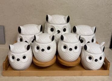 Bayquş formalı keramika qablar dəsti - Material: keyfiyyətli lalafo.az -da Bayquş formalı keramika qablar dəsti - Material: keyfiyyətli