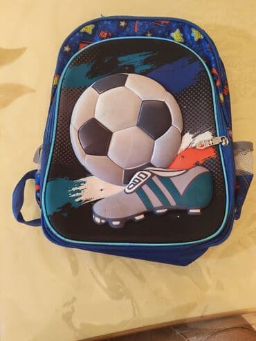 Uşaq məktəb çantası – futbol temalı - Rəng: mavi, əvvəl hissədə lalafo.az -da Uşaq məktəb çantası – futbol temalı - Rəng: mavi, əvvəl hissədə
