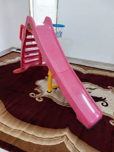 Uşaq üçün plastik slayd və basketbol səbəti olan oyun komplekti - lalafo.az -da Uşaq üçün plastik slayd və basketbol səbəti olan oyun komplekti -