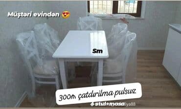 *Mətbəx Masa dəsti / Masa 4stul 300Azn💥* ✔️Reng seçimi var ✔️ Şəhər lalafo.az -da *Mətbəx Masa dəsti / Masa 4stul 300Azn💥* ✔️Reng seçimi var ✔️ Şəhər