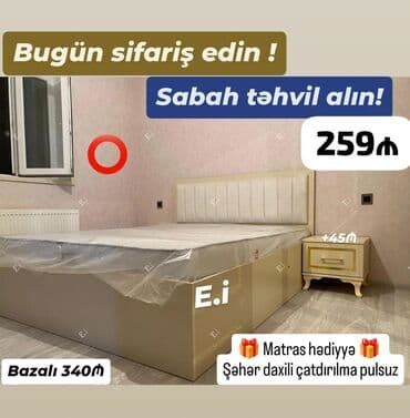 Yataq dəsti – 259₼ - Yumşaq süni dəri/tekstil başlıqla müasir dizayn - lalafo.az -da Yataq dəsti – 259₼ - Yumşaq süni dəri/tekstil başlıqla müasir dizayn -