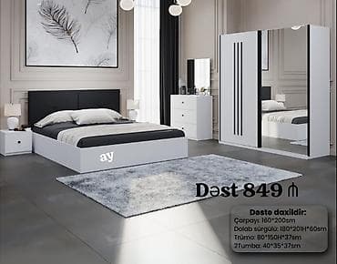 Yataq otağı mebel dəsti Dəst 849 ₼ Dəstə daxildir: - Çarpayı at lalafo.az Yataq otağı mebel dəsti Dəst 849 ₼ Dəstə daxildir: - Çarpayı