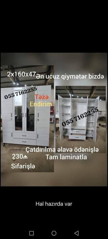 Yeni, Açılan, 6 qapı Düz dolab, Şifonyer, Azərbaycan lalafo.az -da Yeni, Açılan, 6 qapı Düz dolab, Şifonyer, Azərbaycan