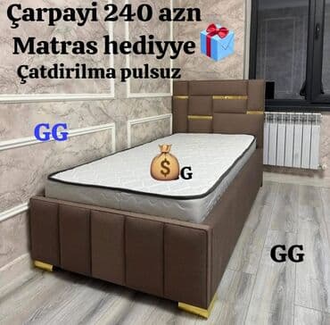 Yeni, Təknəfərlik çarpayı, Matras ilə lalafo.az -da Yeni, Təknəfərlik çarpayı, Matras ilə