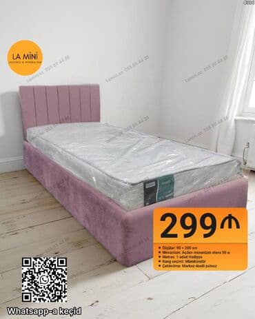 Yataq dəsti – La Mini - Ölçü: 90 x 200 sm - Karkas: yumşaq parça ilə lalafo.az -da Yataq dəsti – La Mini - Ölçü: 90 x 200 sm - Karkas: yumşaq parça ilə