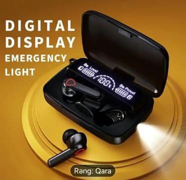 Rəng: Qara TWS simsiz qulaqcıq dəsti və şarj qutusu - Rəqəmsal lalafo.az -da Rəng: Qara TWS simsiz qulaqcıq dəsti və şarj qutusu - Rəqəmsal