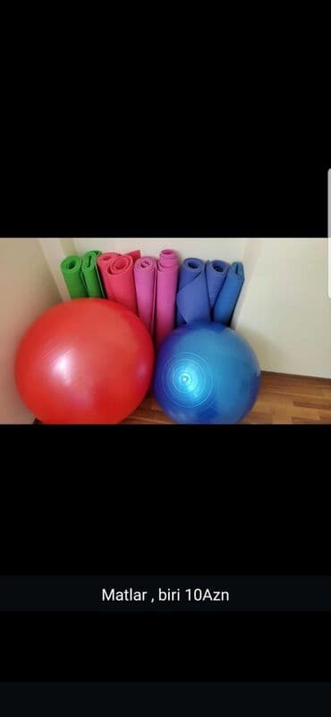 Yoga/fitnes matları və fitbol topları - Matlar: yaşıl, çəhrayı lalafo.az -da Yoga/fitnes matları və fitbol topları - Matlar: yaşıl, çəhrayı