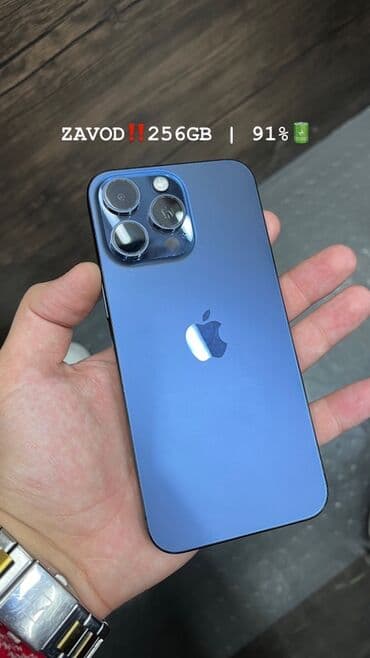 IPhone 15 Pro Max, 256 GB, Blue Titanium, Face ID lalafo.az -da IPhone 15 Pro Max, 256 GB, Blue Titanium, Face ID