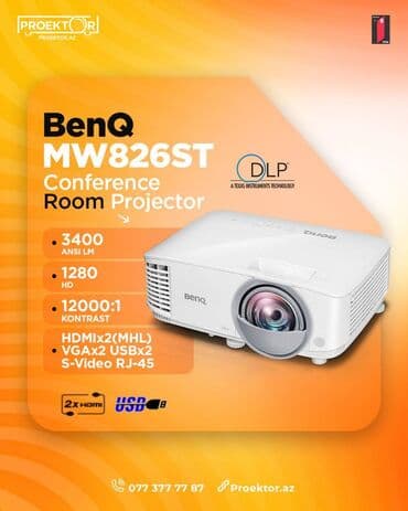Yeni Portativ Proyektor BenQ, Ödənişli çatdırılma lalafo.az -da Yeni Portativ Proyektor BenQ, Ödənişli çatdırılma