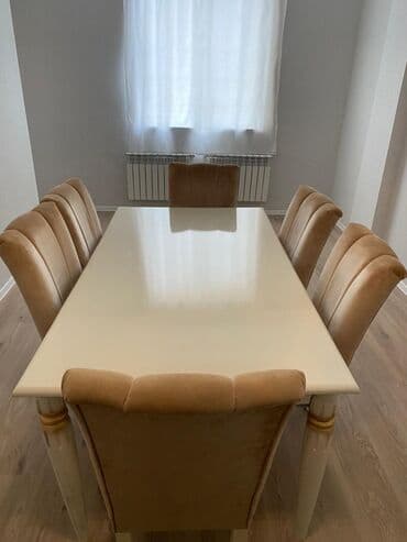 Qonaq otağı üçün, İşlənmiş, Kvadrat masa, 6 stul lalafo.az -da Qonaq otağı üçün, İşlənmiş, Kvadrat masa, 6 stul