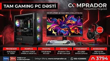 🎮 GÜC VƏ SÜRƏT BİR ARADA! COMPRADOR-DAN MÖHTƏŞƏM GAMING SET! 🚀 Oyun lalafo.az -da 🎮 GÜC VƏ SÜRƏT BİR ARADA! COMPRADOR-DAN MÖHTƏŞƏM GAMING SET! 🚀 Oyun