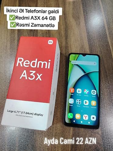 Redmi A3x, 64 GB, Zəmanət lalafo.az -da Redmi A3x, 64 GB, Zəmanət