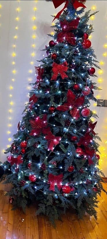 Yeni il ağacı – tam bəzədilmiş set - Yaşıl, sıx budaqlı şam ağacı lalafo.az -da — 2 Yeni il ağacı – tam bəzədilmiş set - Yaşıl, sıx budaqlı şam ağacı — 2