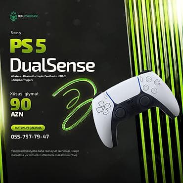 Sony DualSense Controller (PS5) 🔹 Qısa xüsusiyyətlər: Wireless lalafo.az -da Sony DualSense Controller (PS5) 🔹 Qısa xüsusiyyətlər: Wireless