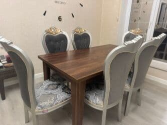 Qonaq otağı üçün, İşlənmiş, Açılan, Dördbucaq masa, 6 stul lalafo.az -da Qonaq otağı üçün, İşlənmiş, Açılan, Dördbucaq masa, 6 stul