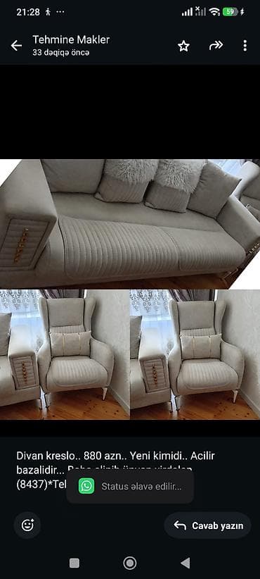 Divan kreslo. 880 azn. Yeni kimidi. Acilir bazalidir. Baha alinib lalafo.az -da Divan kreslo. 880 azn. Yeni kimidi. Acilir bazalidir. Baha alinib