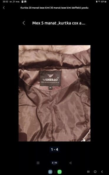 Kurtka koricnivi teze kimi 10 manat hec bir deffekti yoxdu kurtka lalafo.az -da Kurtka koricnivi teze kimi 10 manat hec bir deffekti yoxdu kurtka