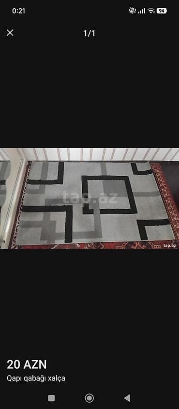 Xalça çox az istifadə edilib. Eni 1 metr uzuni1.50 sm. Qiyməti 20 azn lalafo.az -da Xalça çox az istifadə edilib. Eni 1 metr uzuni1.50 sm. Qiyməti 20 azn