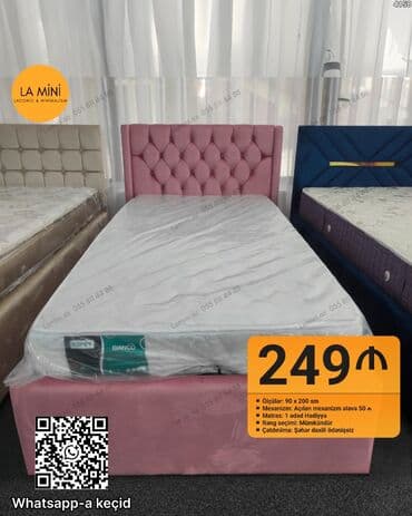 Təknəfərlik çarpayı, Bazalı, Matras ilə, Siyirməli lalafo.az -da Təknəfərlik çarpayı, Bazalı, Matras ilə, Siyirməli