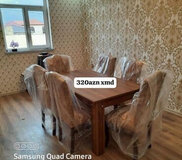 Qonaq otağı üçün, Açılmayan, Dördbucaq masa, 6 stul lalafo.az -da Qonaq otağı üçün, Açılmayan, Dördbucaq masa, 6 stul