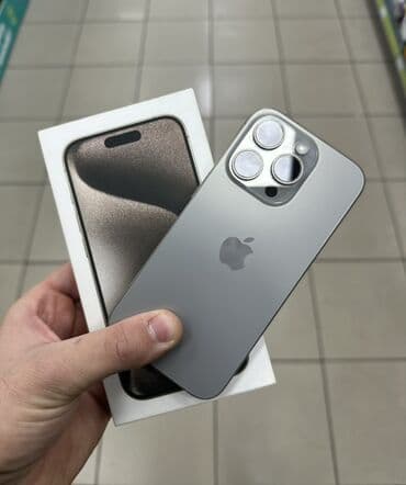 IPhone 15 Pro, Natural Titanium, Face ID lalafo.az -da IPhone 15 Pro, Natural Titanium, Face ID