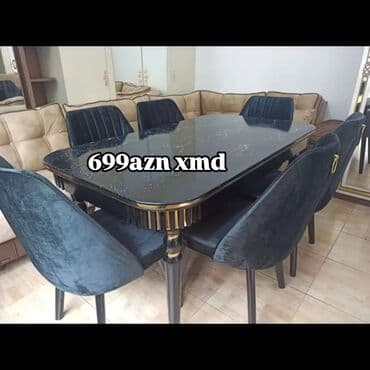 Qonaq otağı üçün, Yeni, Açılmayan, Oval masa, 6 stul lalafo.az -da Qonaq otağı üçün, Yeni, Açılmayan, Oval masa, 6 stul