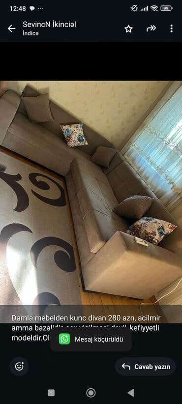 Künc divan, Açılmayan, Bazalı, Çatdırılma yoxdur lalafo.az -da Künc divan, Açılmayan, Bazalı, Çatdırılma yoxdur