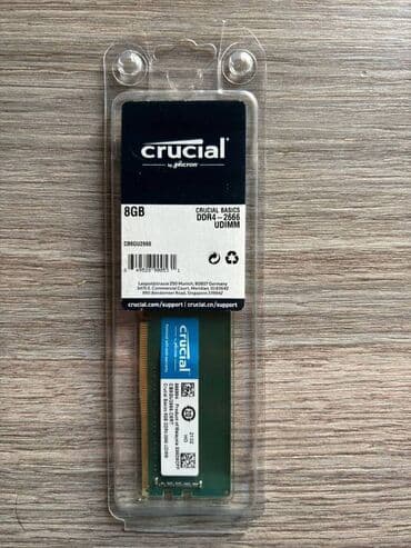 Operativ yaddaş (RAM) Crucial, 8 GB, 2666 Mhz, DDR4, PC üçün, İşlənmiş lalafo.az -da Operativ yaddaş (RAM) Crucial, 8 GB, 2666 Mhz, DDR4, PC üçün, İşlənmiş