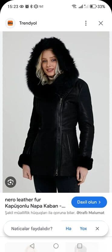 Kürk, L, rəng - Qara lalafo.az -da Kürk, L, rəng - Qara