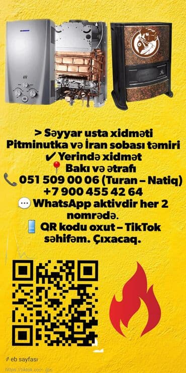 Təmir, İran peçləri, Nasazlığın aradan qaldırılması, Evə gəlməklə lalafo.az -da Təmir, İran peçləri, Nasazlığın aradan qaldırılması, Evə gəlməklə