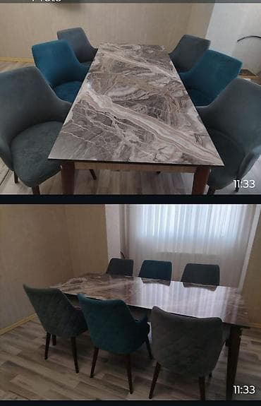 Qonaq otağı üçün, İşlənmiş, Kvadrat masa, 6 stul lalafo.az -da Qonaq otağı üçün, İşlənmiş, Kvadrat masa, 6 stul