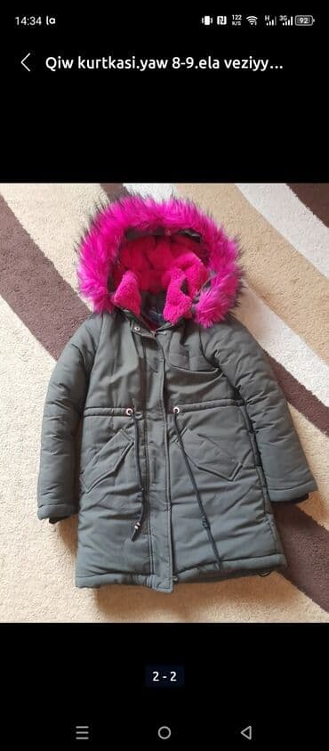 Qalın kurtka yaş 8_ 9 qız ucun lalafo.az -da Qalın kurtka yaş 8_ 9 qız ucun