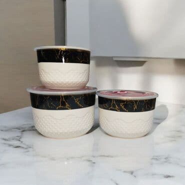 Çömçələr: Keramika saxlama qabları dəsti – 3 ədəd - Material: yüksək lalafo.az -da — 5 Çömçələr: Keramika saxlama qabları dəsti – 3 ədəd - Material: yüksək — 5