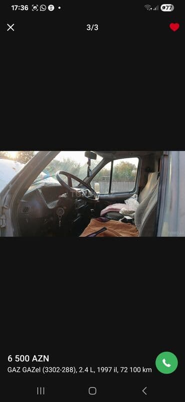 QAZ GAZel 3302: 2.4 l | 1997 il 72100 km Pikap lalafo.az -da QAZ GAZel 3302: 2.4 l | 1997 il 72100 km Pikap