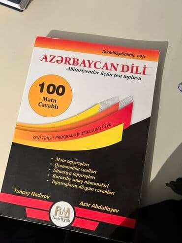 Məhsul: “Azərbaycan Dili – Abituriyentlər üçün test toplusu” lalafo.az -da Məhsul: “Azərbaycan Dili – Abituriyentlər üçün test toplusu”