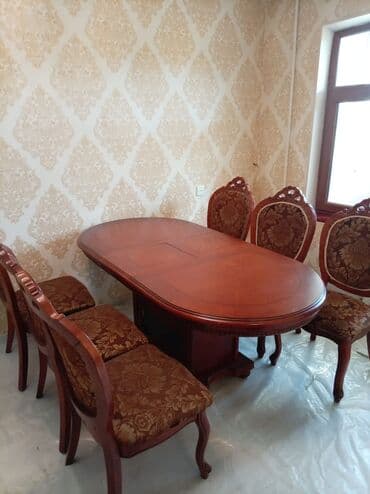 Masa Desti❗❗❗ Qiymet 380 azn Fistiq agacinnan 6 eded stulla unvan lalafo.az -da Masa Desti❗❗❗ Qiymet 380 azn Fistiq agacinnan 6 eded stulla unvan