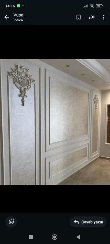 Lepka ustasi. Tavan və divarlar uçun dekarativ gips lepka işləri lalafo.az -da Lepka ustasi. Tavan və divarlar uçun dekarativ gips lepka işləri