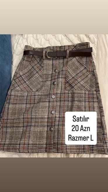 Qadın ətəyi – klassik dama naxışlı, qəhvəyi-boz tonlarda. Model lalafo.az -da Qadın ətəyi – klassik dama naxışlı, qəhvəyi-boz tonlarda. Model