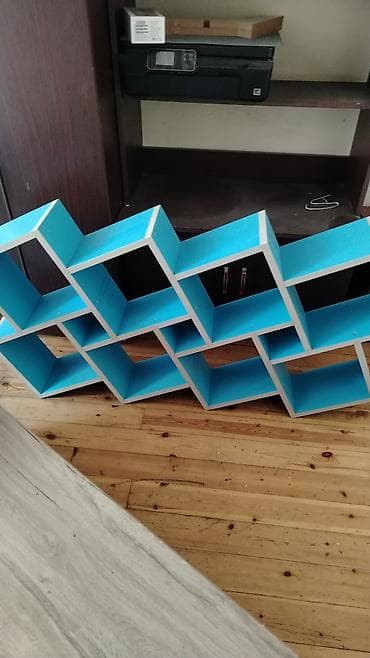 Modul rəf sistemi – mavi-ağ - Material: laminat/LDSP tipli taxta lalafo.az -da Modul rəf sistemi – mavi-ağ - Material: laminat/LDSP tipli taxta