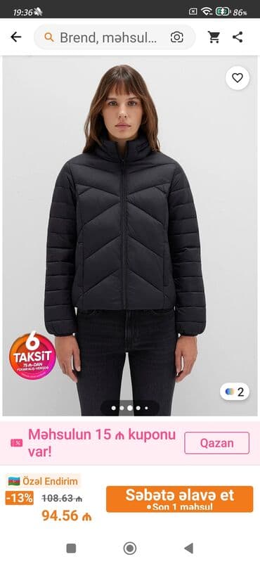 Puxovik kurtka, Mavi, XL lalafo.az -da Puxovik kurtka, Mavi, XL