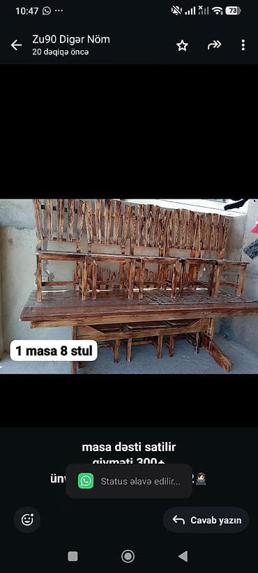 *masa dəsti satilir*
*qiyməti 300₼*
*ünvan Hövsan z⁹⁰kod3702*👩🏻💻 lalafo.az -da *masa dəsti satilir*
*qiyməti 300₼*
*ünvan Hövsan z⁹⁰kod3702*👩🏻💻