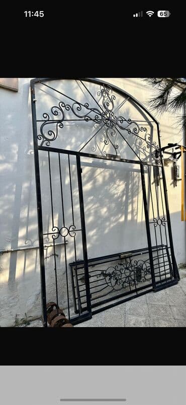 Декоративные панели для стен: Dəmir dekorativ giriş karkası və qapı dəsti - Material: möhkəm qara at lalafo.az — 1 Декоративные панели для стен: Dəmir dekorativ giriş karkası və qapı dəsti - Material: möhkəm qara — 1