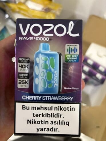 VOZOL Rave 40000 birdəfəlik elektron siqaret - Ləzzətlər: Cherry lalafo.az -da VOZOL Rave 40000 birdəfəlik elektron siqaret - Ləzzətlər: Cherry