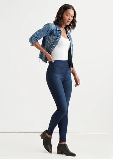 Tünd göy rəngdə, cins materialdan hazırlanmış qadın lasin tipli lalafo.az -da Tünd göy rəngdə, cins materialdan hazırlanmış qadın lasin tipli