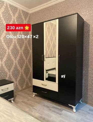 Açılan, 3 qapılı Düz dolab, Qarderob, paltar dolabı lalafo.az -da Açılan, 3 qapılı Düz dolab, Qarderob, paltar dolabı